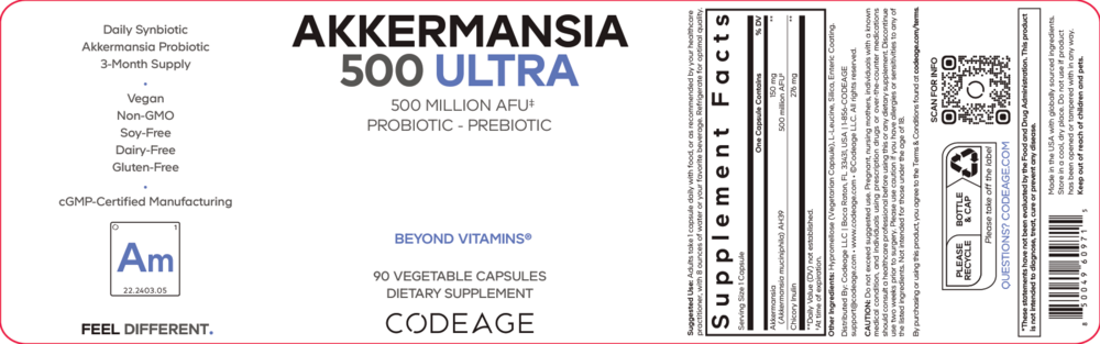 Akkermansia 500 Ultra, 90 caps