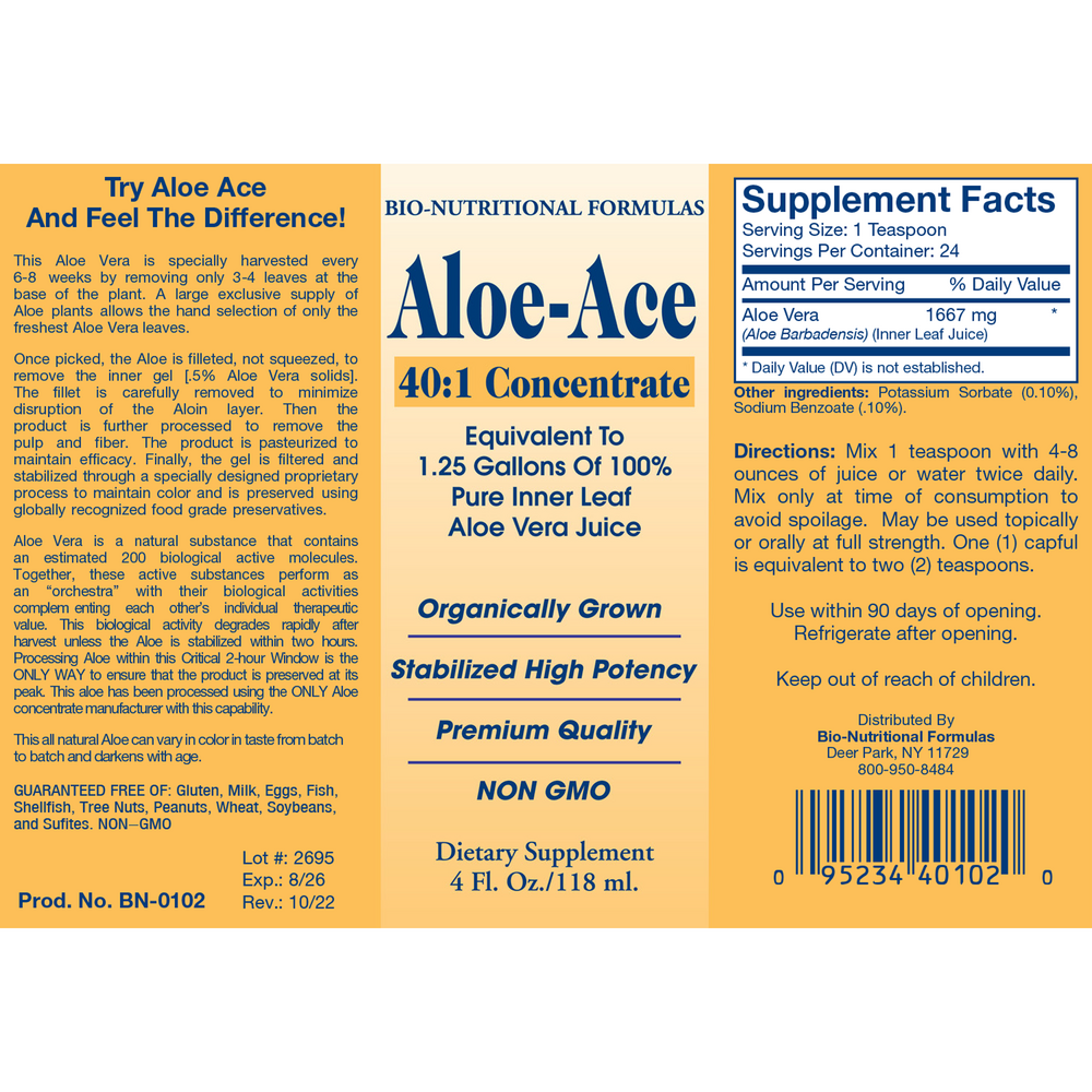 Aloe-Ace 40:1 Concentrate 4 oz