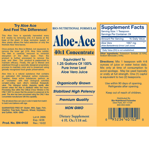 Aloe-Ace 40:1 Concentrate 4 oz