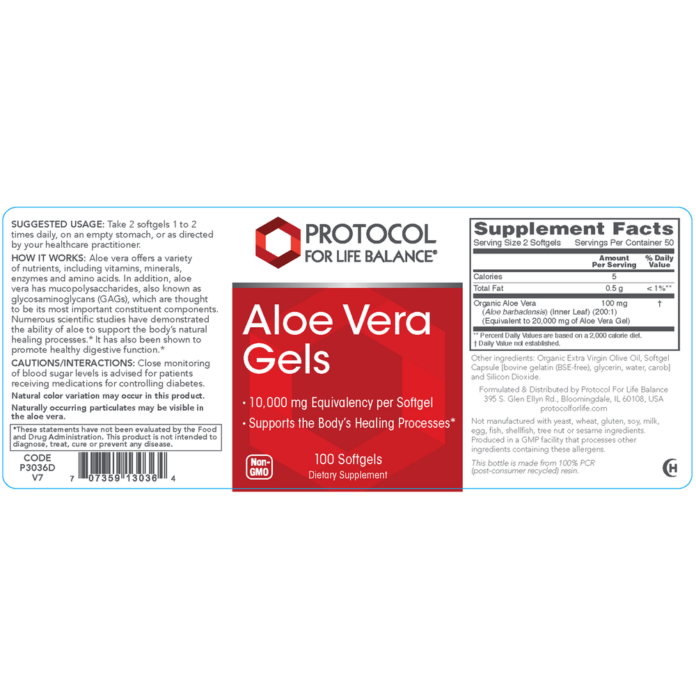 Aloe Vera Gels 100 gels