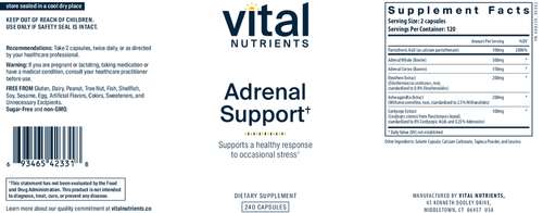 Adrenal Support 240 Capsules