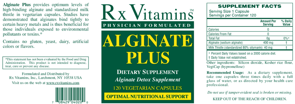 Alginate Plus, 400mg, 120 vcaps