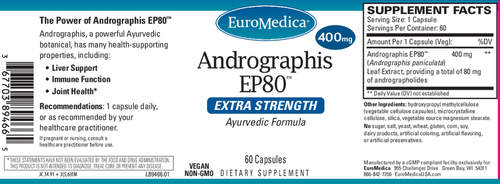 Andrographis EP80 400mg 60 caps