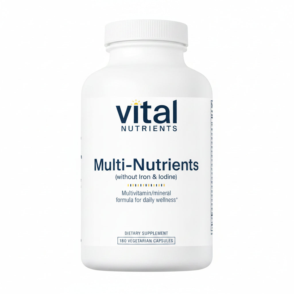 Multi-Nutrients w/o Iron or Iodine 180 Vegetable Capsules (temporary replacement for Nutrient 950)