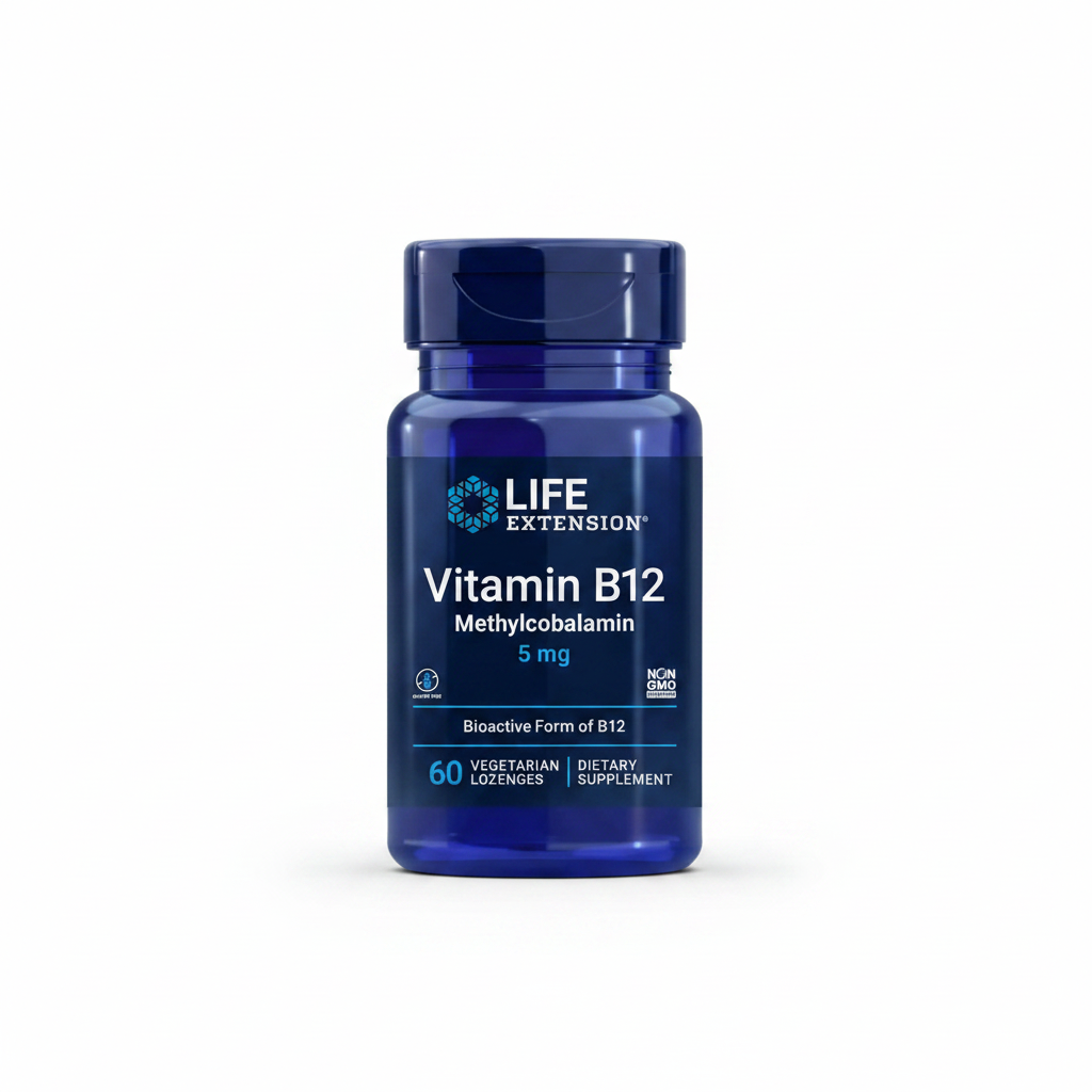 Vitamin B12 Methylcobalamin, 5mg, 60 lozenges