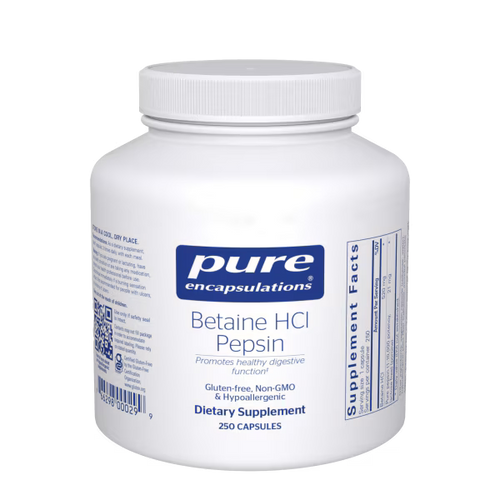 Betaine HCL with Pepsin, 250 caps